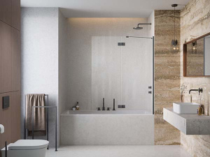 Душевая шторка на ванну Radaway Essenza Brushed GunMetal PND II прозрачный