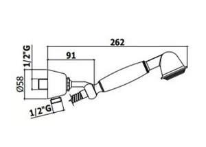 Шланговое подключение с лейкой Paffoni ZDUP012CR