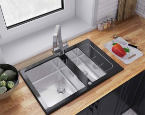 Кухонная мойка ZorG GS 7850-2 black