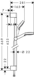 Душевой гарнитур Hansgrohe Crometta Vario Unica 26532400