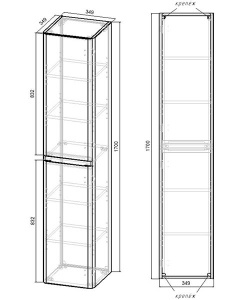 Пенал Vincea Vico VSC-2V170VO