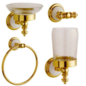 Стакан Boheme Palazzo 10104 / 10154, прозрачный, золото, белый