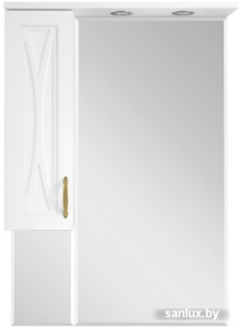 Misty Шкаф с зеркалом Амбра 70 (белый эмаль левый) П-Амб0270-0322ЯЛ