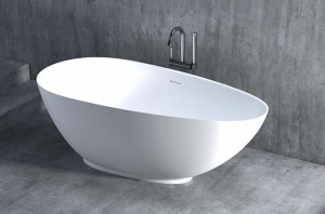 Ванна из искусственного камня Salini Paola, 160х77, белый глянцевый