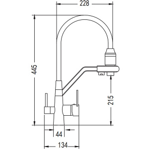 Смеситель для кухонной мойки Rose R558E под фильтр
