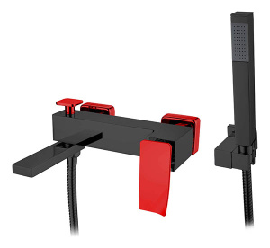 Смеситель для ванны Boheme Q 143-BR.2 Black Red
