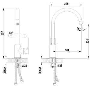 Смеситель для кухонной мойки Lemark Plus Factor LM1605C