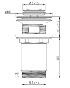 Донный клапан Lauter 21190G