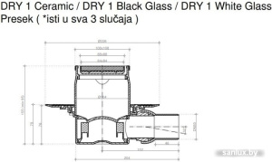 Трап/канал Pestan Confluo Standard Dry 1 Black Glass Gold фото 1