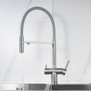 Смеситель для кухонной мойки Shevanik S178L с подключением к фильтру воды