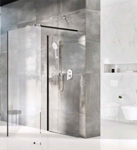 Душевое ограждение Ravak ST Walk-In Corner профиль черный, 110х80, Transparent