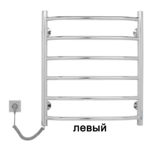 Полотенцесушитель Gloss&Reiter Э2 Terra Л Т6 электрический (кнопка), 50х60 6 перекладин (левый)