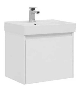 Тумба под умывальник Aquanet Nova Lite 60 / 75 1+1 ящик белый глянец, 60, белый глянец