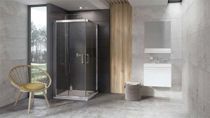 Зеркало Ravak 10° с полкой темный орех, 55х75
