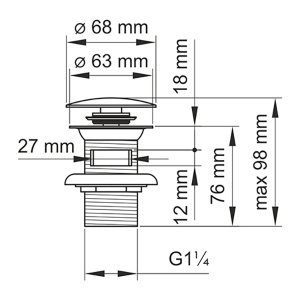 Донный клапан Wasserkraft A153