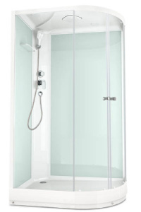 Душевая кабина Domani-Spa Delight 128 белая прозрачная, 120х80 L, прозрачный