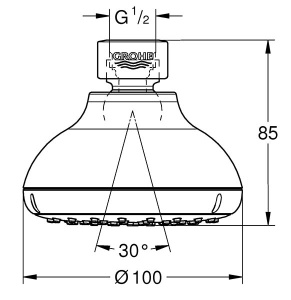 Верхний душ Grohe New Tempesta 100 I 26050001