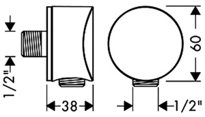 Шланговое подключение Hansgrohe Fixfit S 27453000