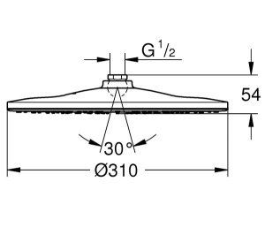 Верхний душ Grohe Rainshower 310 Mono 26562000