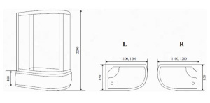 Душевая кабина Timo Standart T-6620 B, 120х85, прозрачный