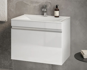 Тумба под умывальник Velvex Pulsus 700-0-1 / 1000-0-1 белый глянец, 70, белый глянец