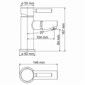 Смеситель для умывальника WasserKraft Main 4103 Thermo термостатический