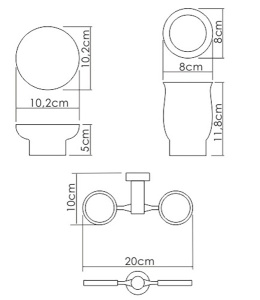 Стакан Wasserkraft K-24126 с мыльницей
