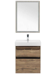 Комплект мебели Aquanet Nova Lite 60 / 75 / 85 / 100 2 ящика дуб рустикальный, 60, дуб рустикальный