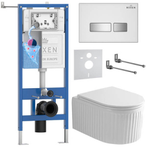 Комплект инсталляции 6 в 1 Roxen StounFix Dual Fresh 968291 с аромадозатором, белый