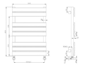 Полотенцесушитель Boheme Venturo Matt white нижнее подключение