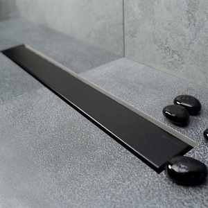 Душевой трап Pestan Confluo Frameless Line Matte Black 2 в 1 двусторонний под плитку, 30 см