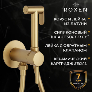 Смеситель встраиваемый Roxen Santi 50094000-GB с гигиеническим душем