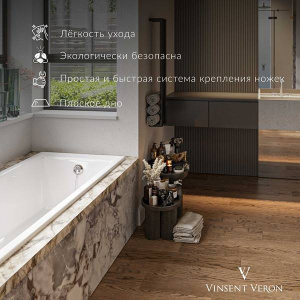 Чугунная ванна Vinsent Veron Devon 175х75, 175х75