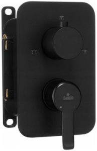 Смеситель встраиваемый Deante Arnika Nero Box BXY NQAM наружная часть (3 функции), черный