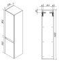 Пенал Caprigo Forte 36150L-SF028 / 36150R-SF028