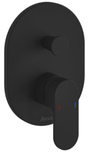 Смеситель встраиваемый Ravak Chrome 065.20 для ванны и душа, черный