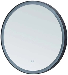 Зеркало Aquanet Тренд D 60 / 70 / 80 / 90 Led черный, 61х61/черный