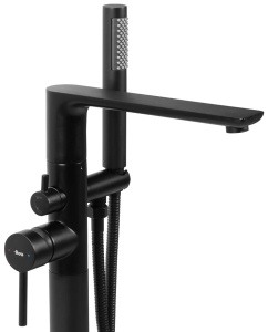 Смеситель для ванны Rea Flores black REA-B2711 напольный