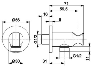 Шланговое подключение Armatura 845-053-81