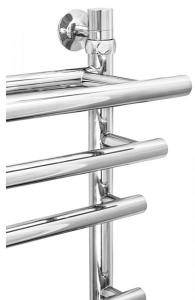 Полотенцесушитель ZorG Platinum Plus L500 / R500 с полкой боковое подключение, 50х100 10 перекладин 1 дюйм