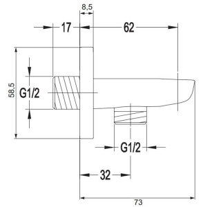 Шланговое подключение Omnires Hudson 8879CR