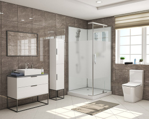 Душевая кабина Grossman GR170QL / GR171QR, 100х100, прозрачный с матовой вставкой
