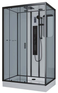 Душевая кабина Niagara NG-6912-01GQL / NG-6912-01GQR Black, 120х80 L, тонированный