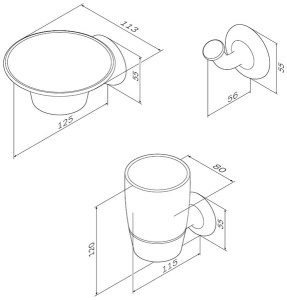 Набор аксессуаров для ванной комнаты AM.PM Like AK80B1303W