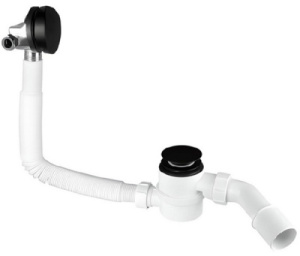 Сифон для ванны McAlpine HCN2600CC-15MM-MB Click Clack, черный