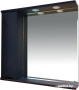Мебель для ванных комнат Misty шкаф с зеркалом Элвис 85 со светом (левый, венге) фото 2