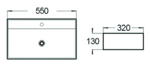 Умывальник SantiLine SL-1098, 55х32, белый