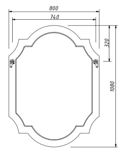 Зеркало Caprigo Windsor 80 14030-L813
