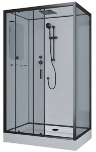 Душевая кабина Niagara NG-6912-01QL / NG-6912-01QR Black, 120х80 L, тонированный