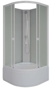 Душевая кабина Niagara Promo P80/40/MT/BK / P90/40/MT/BK / P100/40/MT/BK, 100х100, матовый
